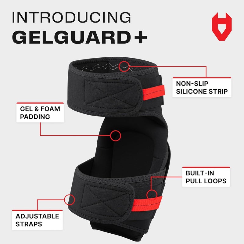 NoCry Professional Gel Knee Pads for Work — Heavy Duty Anti-Slip Cap, Extra Dual-Layer Foam and Cushion, Reinforced Adjustable Non-Slip Straps, Built-in Hangand Pull Loops, Fits Men Women, Black - Image 2